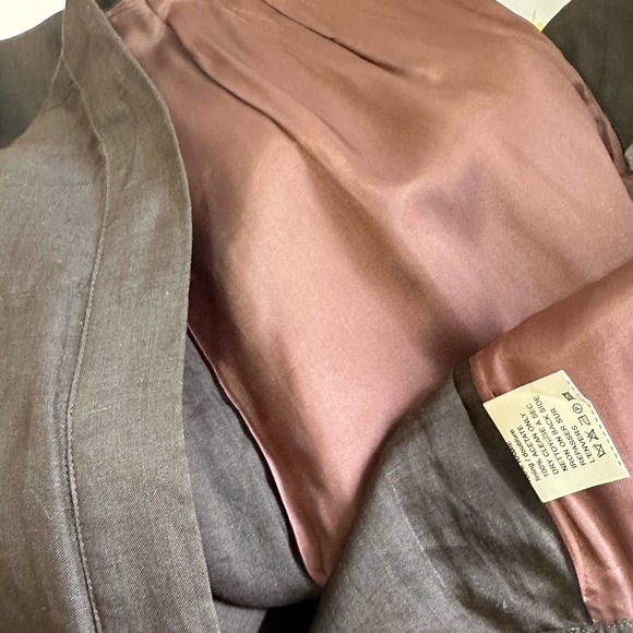 Armand Ventilo Skirt Brown Blue Floral Embroidered Maxi Modest Skirt sz 40=S - Picture 6 of 10